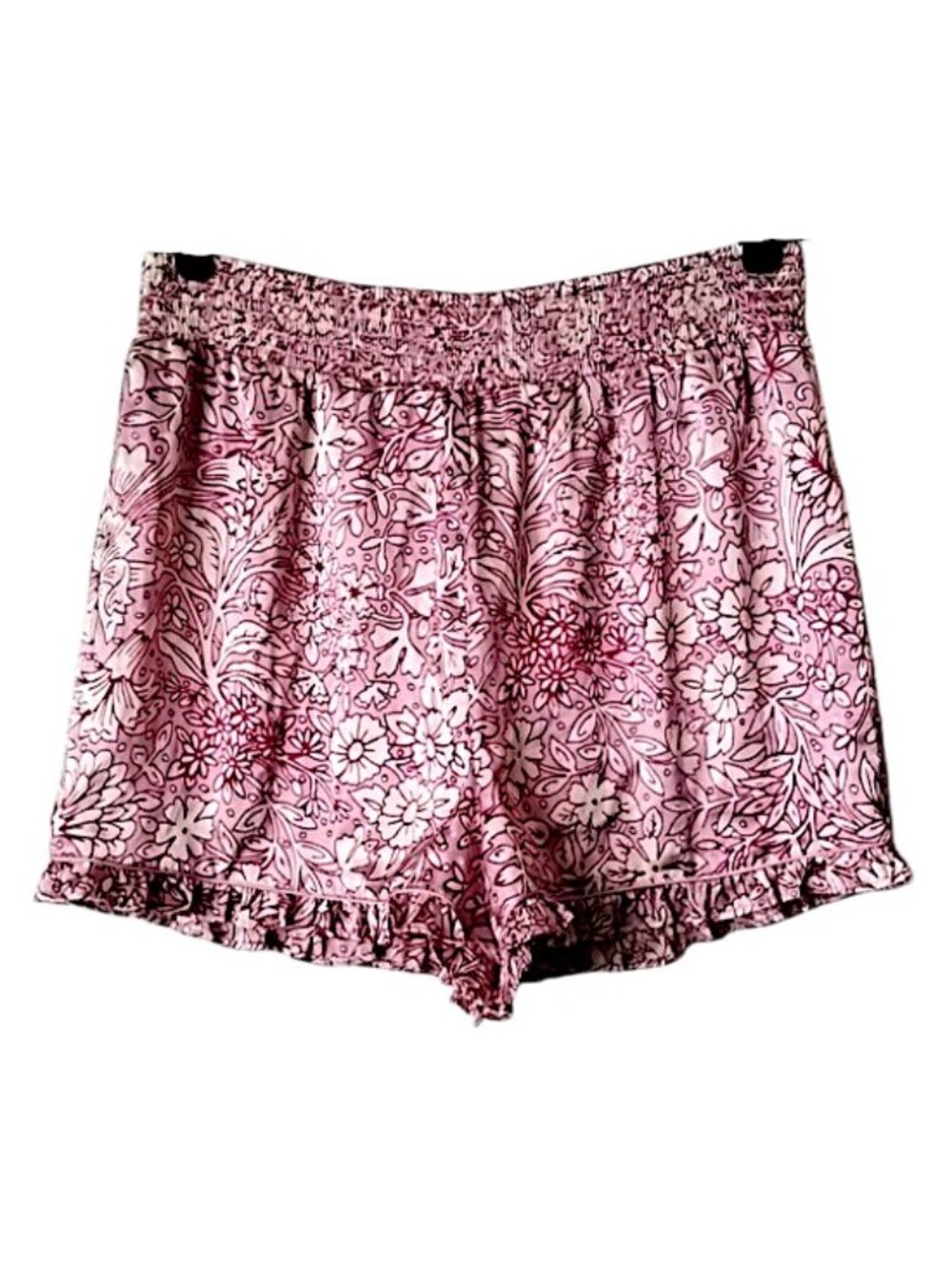 NWOT Smocked Waist Shiny Bloomer PJ Shorts Bottoms L